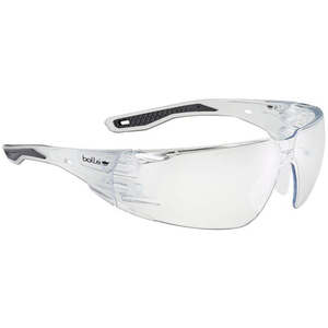Bolle, Rush 2.0, Safety Glasses, Clear, Plastic, 32% Recycled Material