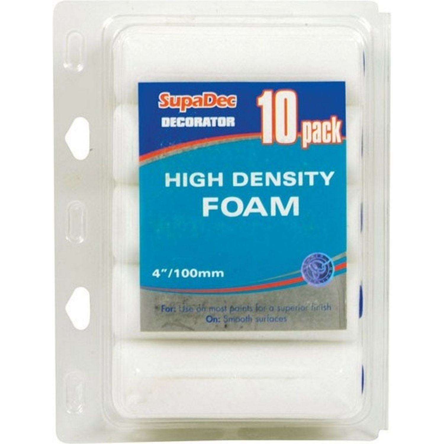 Supadec High-Density Foam Mini Roller (Pack Of 10) - White