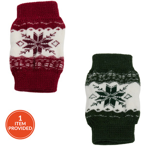 Pack of 4 Fair Isle Dog Leg Warmers