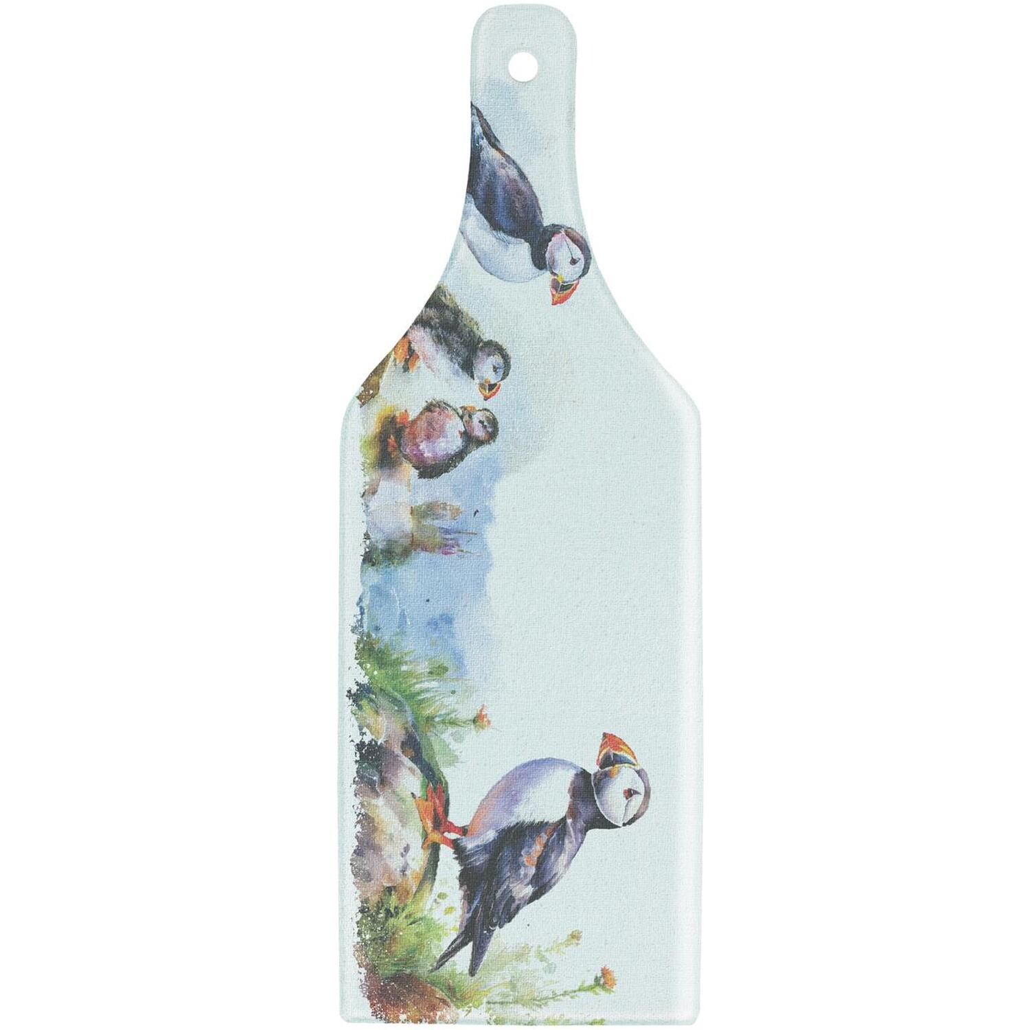Image of Coastal Puffins Bottle Serving Board -&hellip;