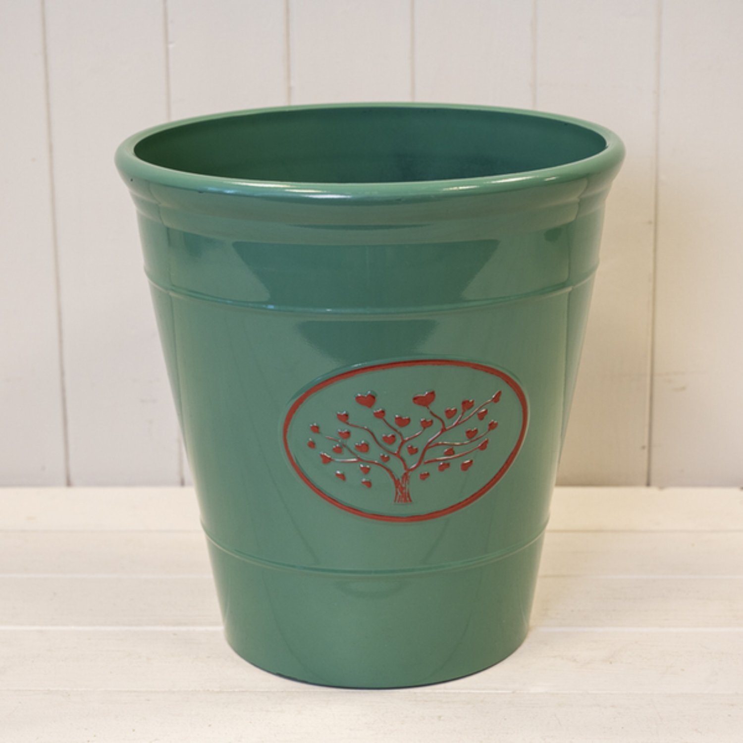 Kdmd Green Round Love Heart Tree Recycled Plastic Planter - Green
