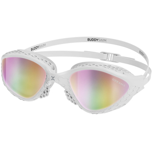 OzeanX Swim Goggles White/Iridium Mirror