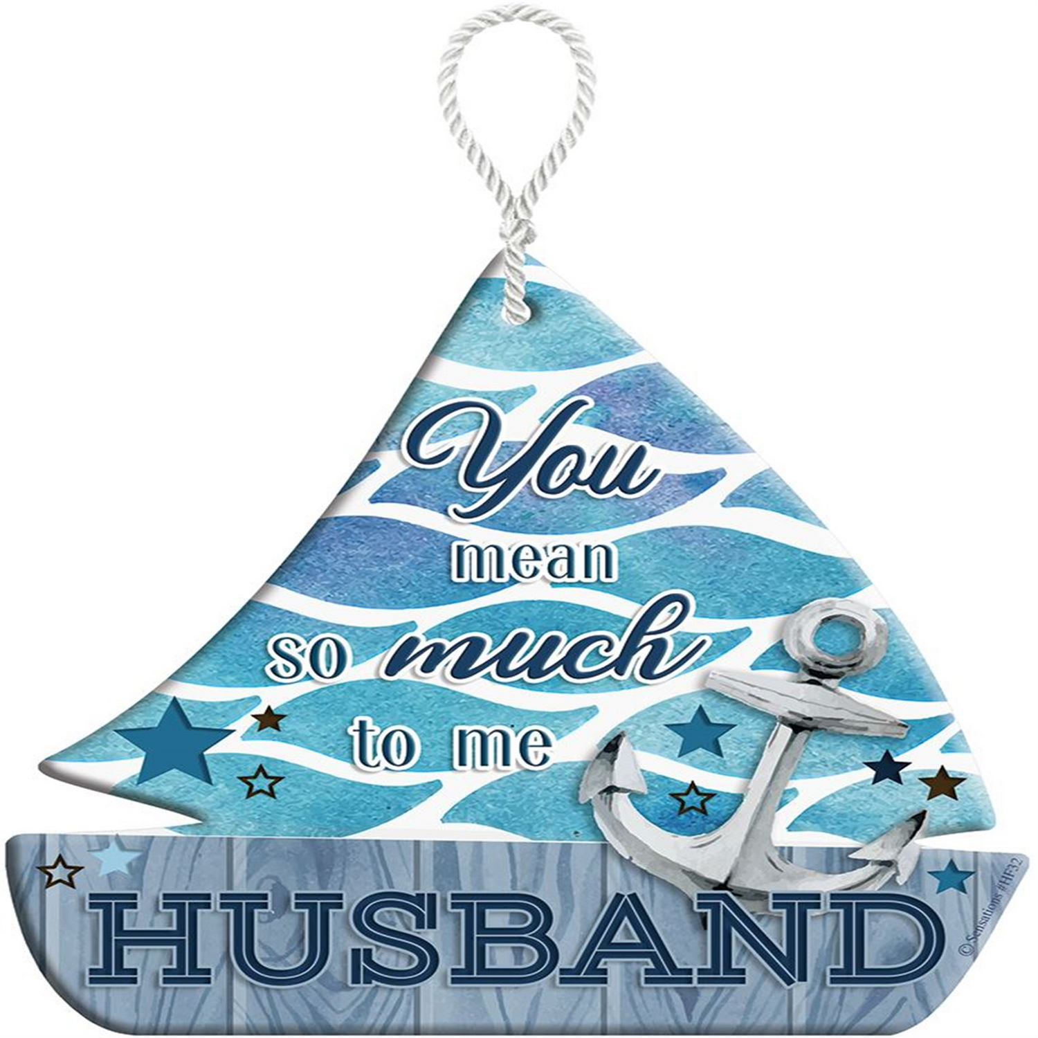 HUSBAND HeartFelts Boat Shaped Hanging Plaque - Multi