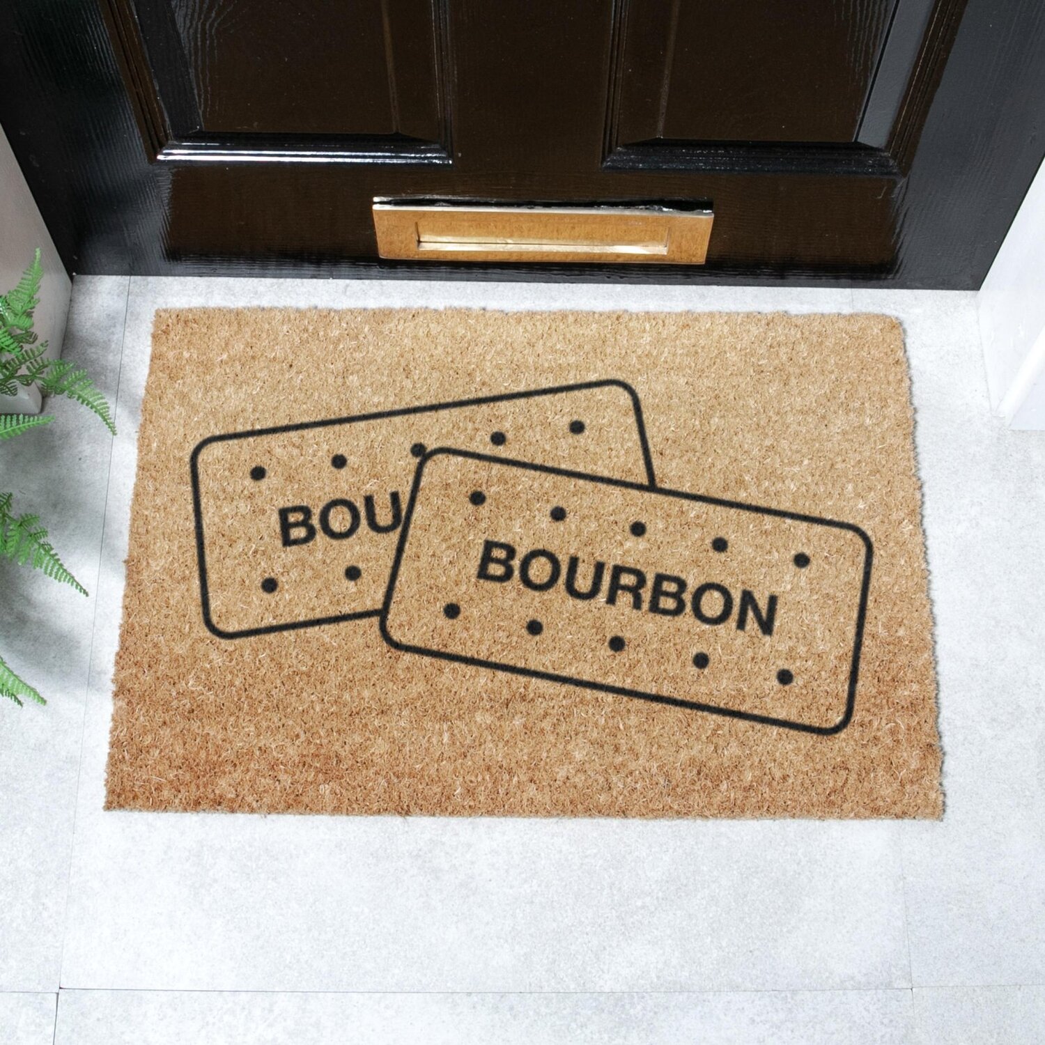 Artsy Mats Bourbon Biscuit Coir Doormat (60X40cm) - Brown