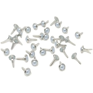 Pack of 50 Luxury Round Pearl Brads