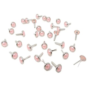 Pack of 50 Round Decorative Pearl Brads