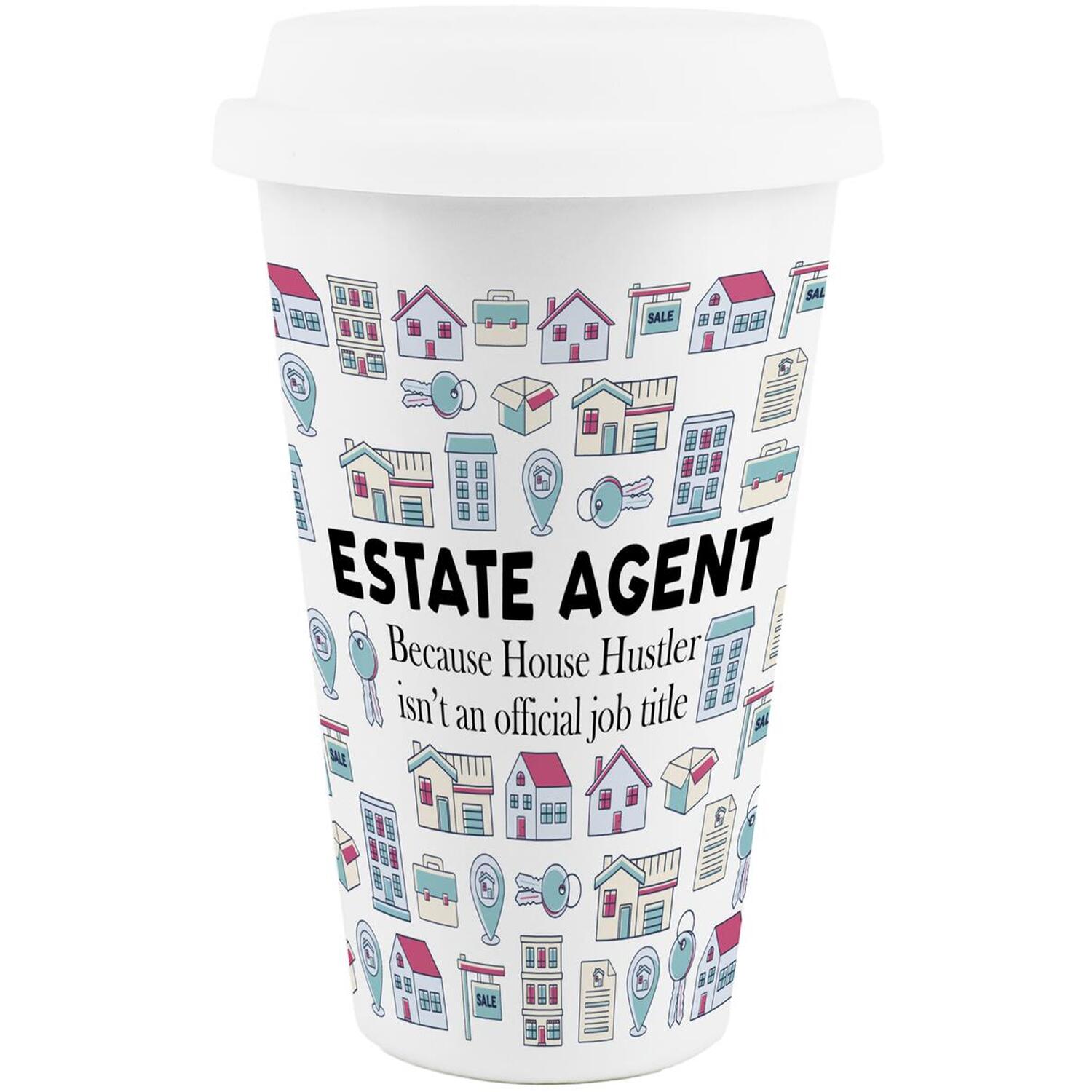 Image of Novelty Estate Agent Ceramic Travel Mug&hellip;