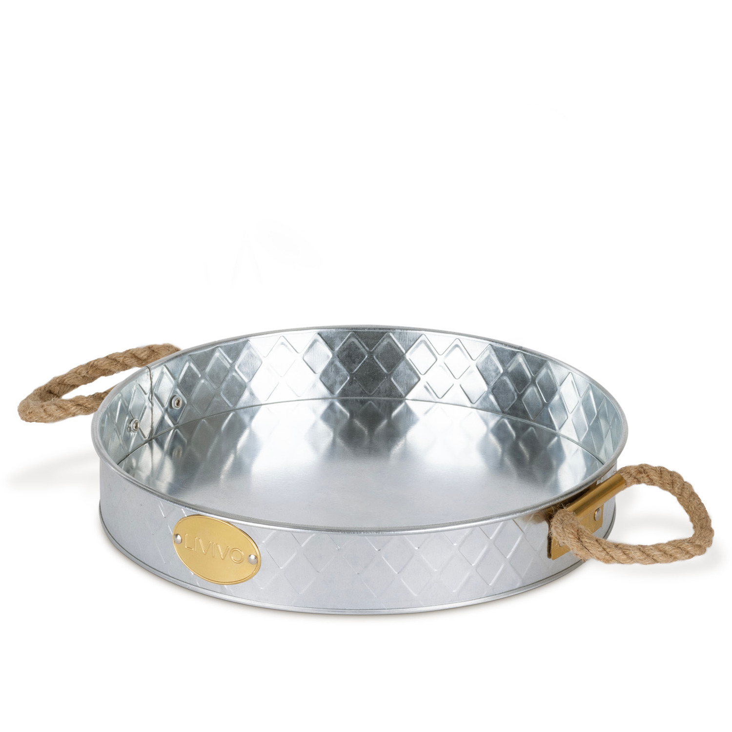 Image of Galvanised Steel Champagne Serving Tray -&hellip;