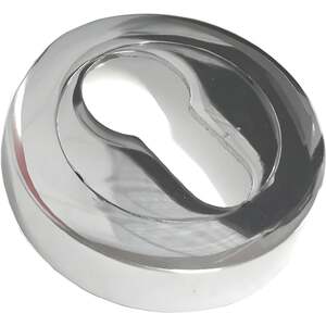 Dzina Escutcheon Euro Profile Polished Chrome Concealed Fix Pack of 6
