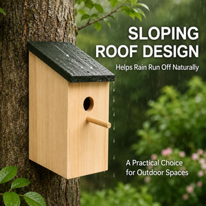 Bird House Wooden Wild Small Wood Nesting Box