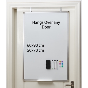 DoorBoard No Drill Magnetic Whiteboard with Aluminium Frame