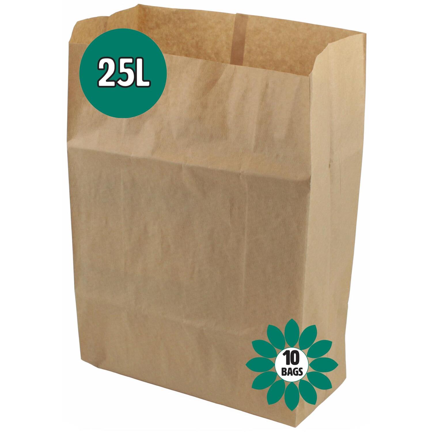 B&Q - 25L Ecosack Paper Compostable Kerbside Caddy Liners10 Bags - Image 2
