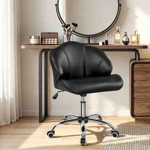 Yaheetech Faux Leather Modern Swivel Vanity Chair