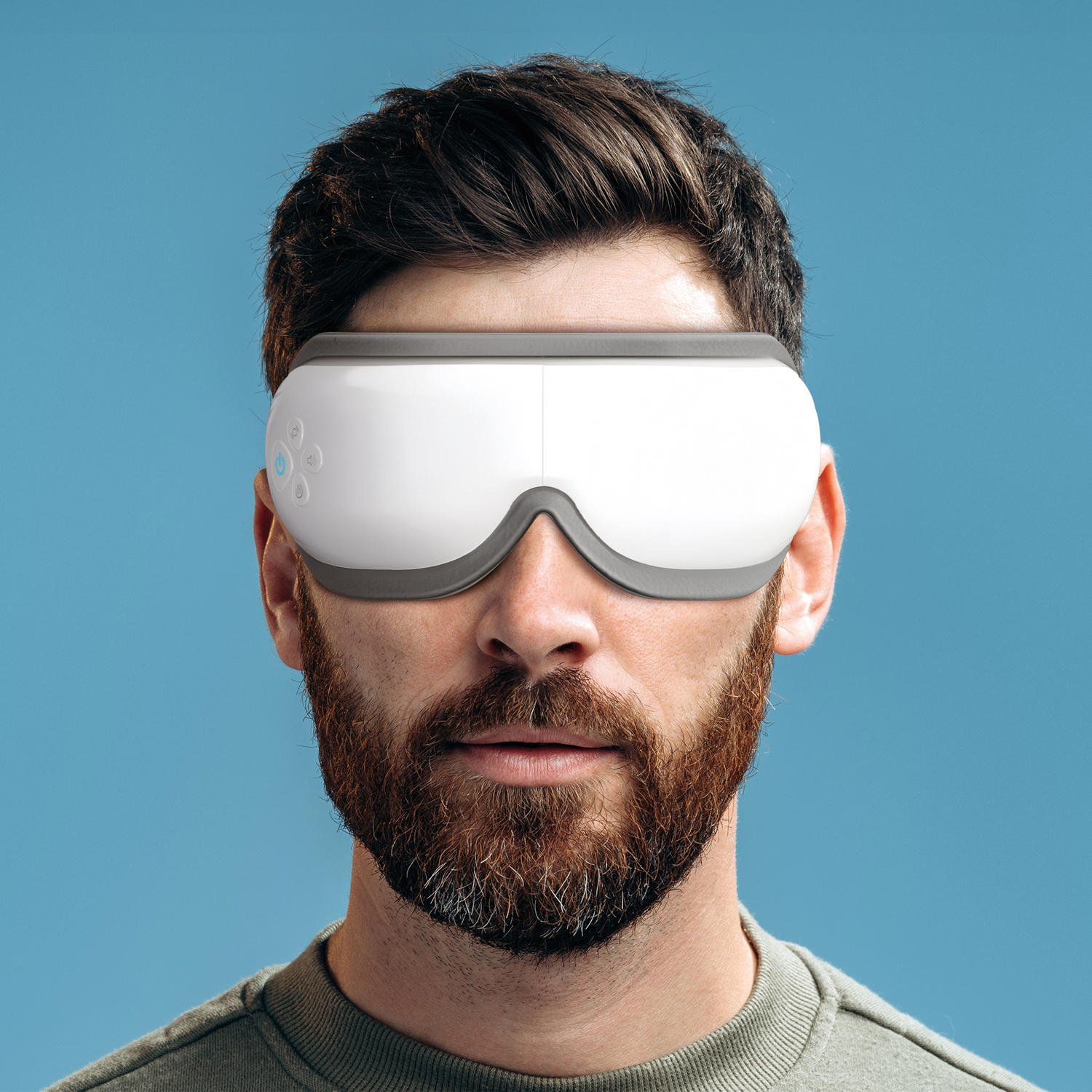 Menkind Unisex White Wellbeing Heated Eye Massager Foldable Usb-C With Noise - Image 3