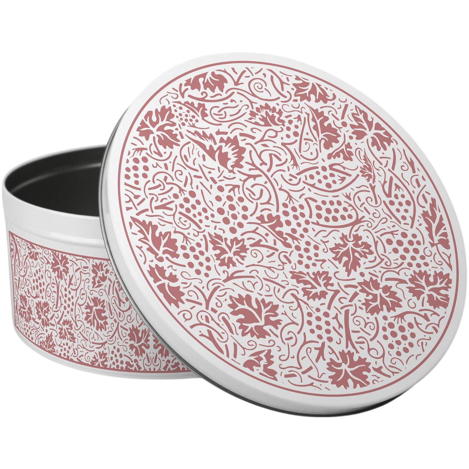 Red Oak Leaves & Berries Round Cake Tin - Large Baking Storage Kitchen Gift - Image 2