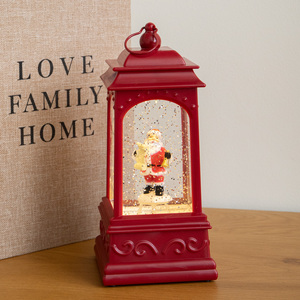 21cm Red Santa Christmas Water Spinner with Warm White LEDs