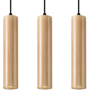 Pendant lamp LINO 3 wood