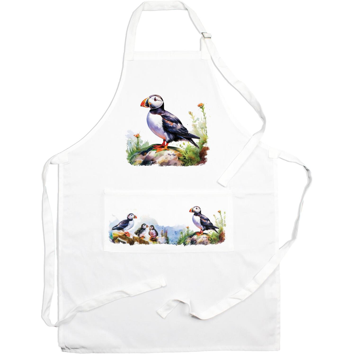 B&Q - Puffins ApronCoastal Sea Birds Cooking & Baking Gift - Image 3