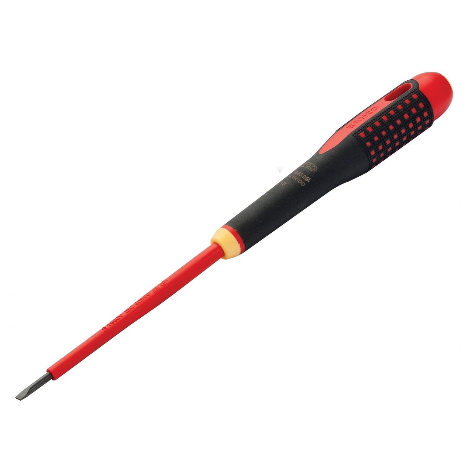 Bahco Ergo Slim Vde Insulated Screwdriver, Slotted A - Multi Colour