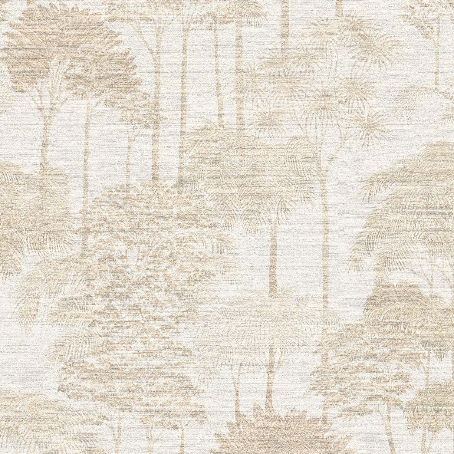 B&Q -  Sample Of Canopy View Wallpaper In Gold On Cream - Image 2