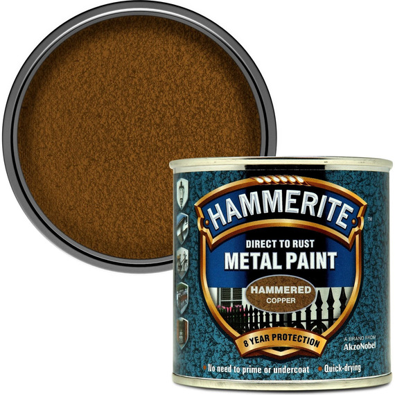 Hammerite Direct-to-Metal Hammered Copper 250ml