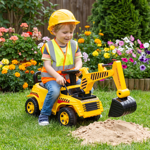 AIYAPLAY Kids Ride on Digger, Toddler Construction Toy Car for 1-4 Years Old