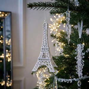Glitter Eiffel Tower Hanging Decoration