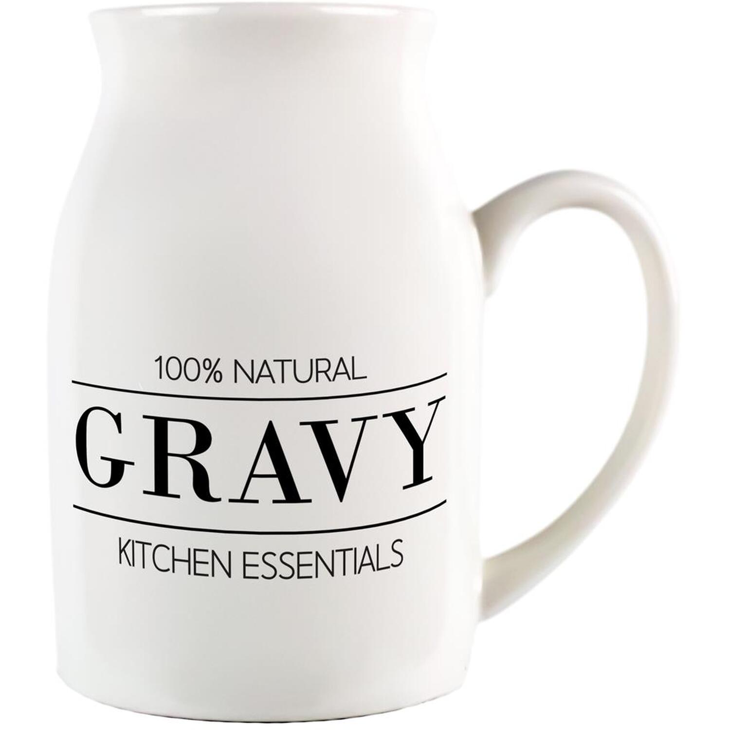 B&Q -  Minimalist Essentials Small Porcelain Serving JugGravy - Image 3