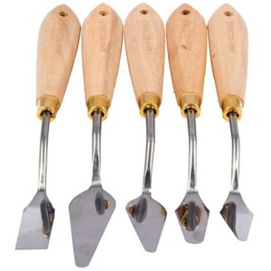 Tempered Steel Palette Spatula Set - 5 Piece