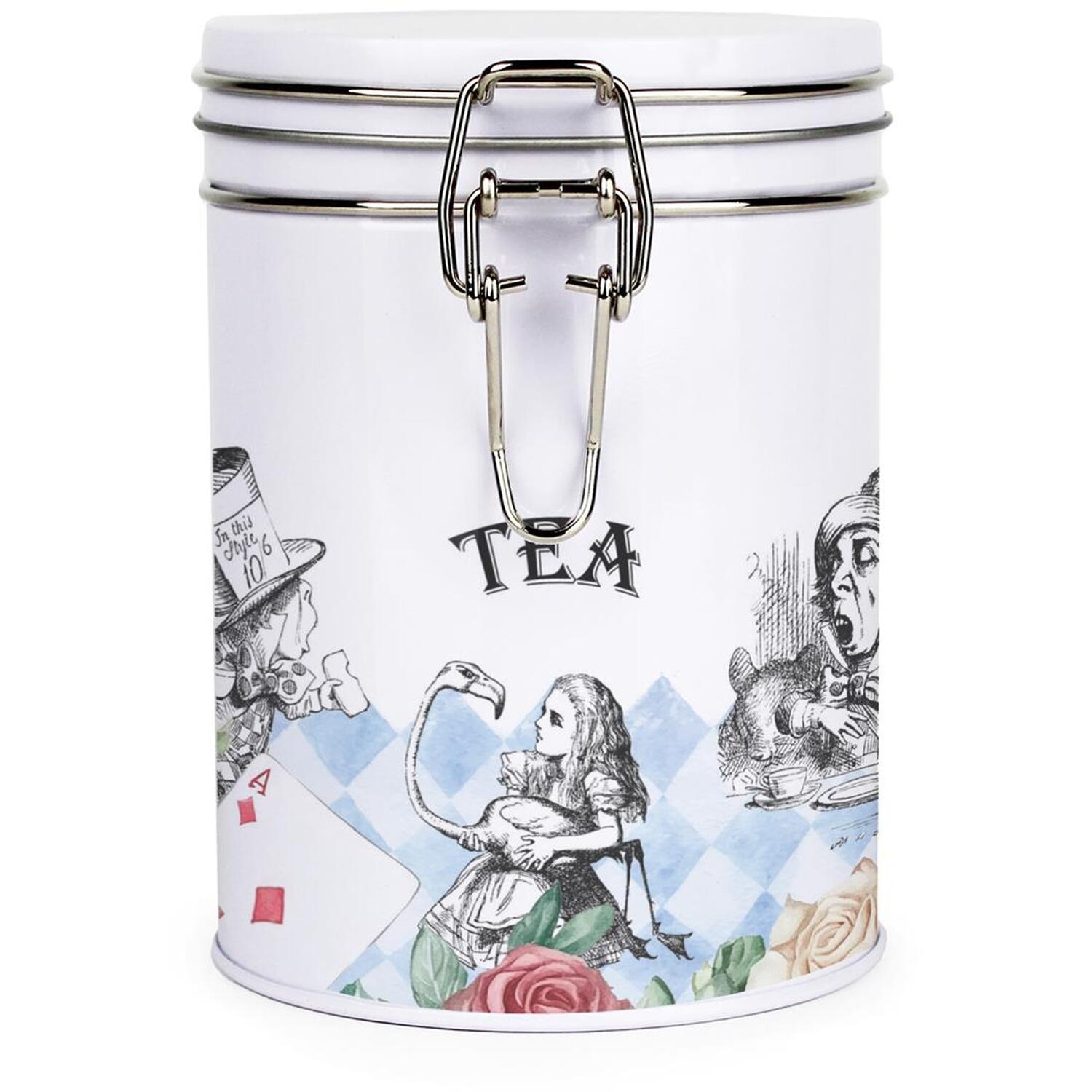 Alice's Adventures in Wonderland Tea Canister - Kitchen Clip Lid Storage Gift - Image 3