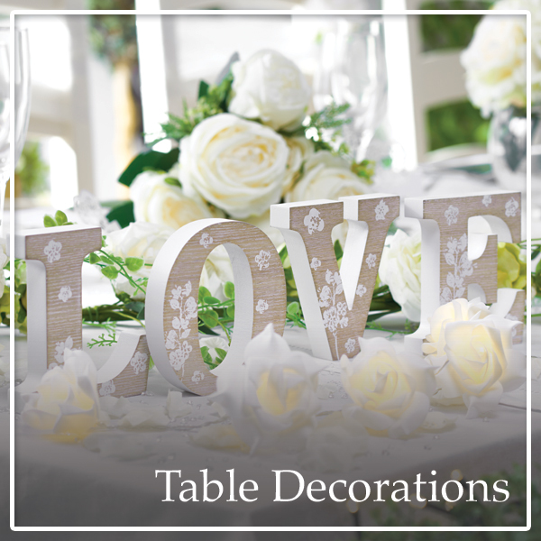 wedding table decorations