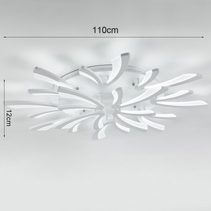 Silver / 120W / Cool White V-Shaped LED Flush Light shot 1080948