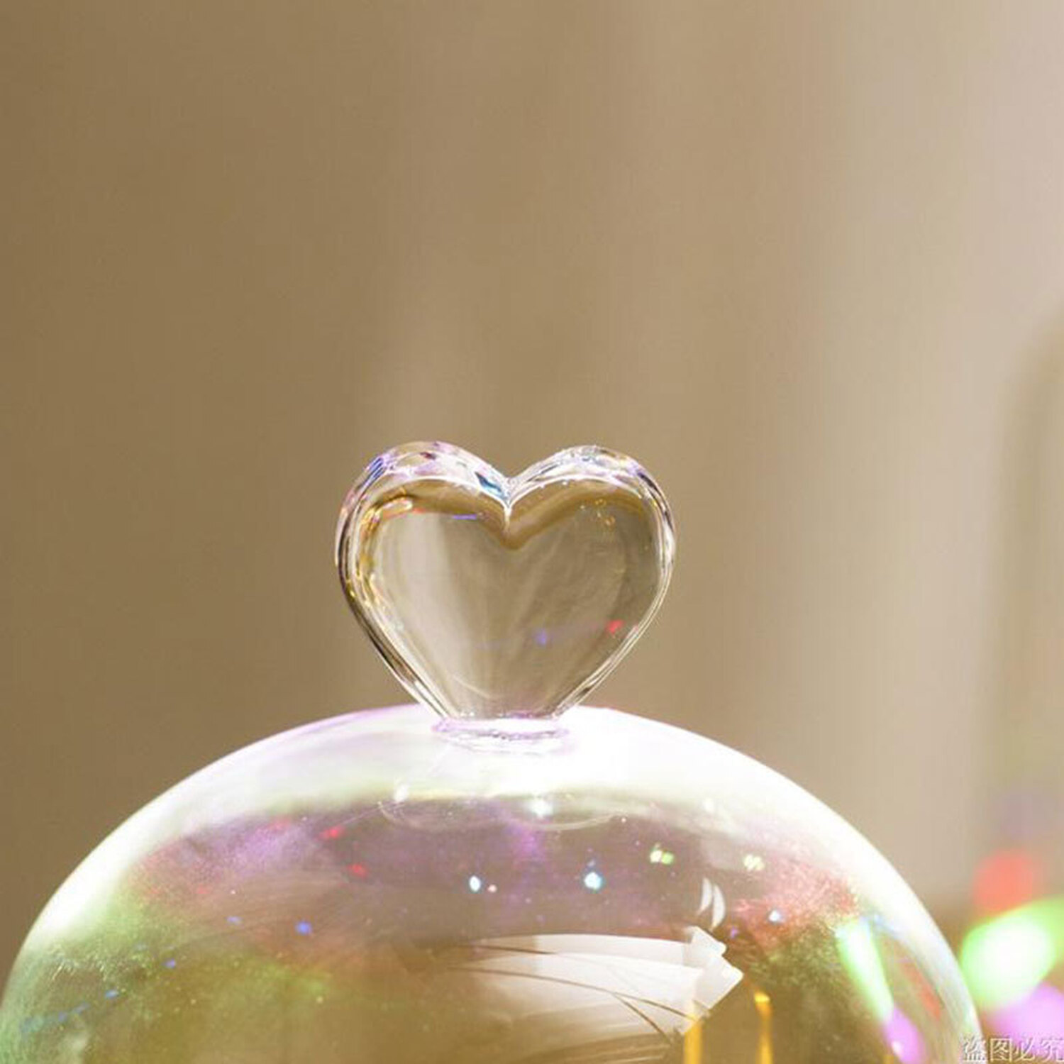 Decorative Glass Dome With Wooden Base - Clear 12cm 18cm