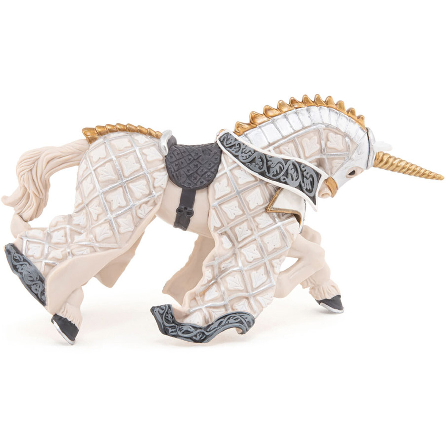 Image of PAPO Fantasy World Weapon Master Unicorn Horse Toy Figure - Black