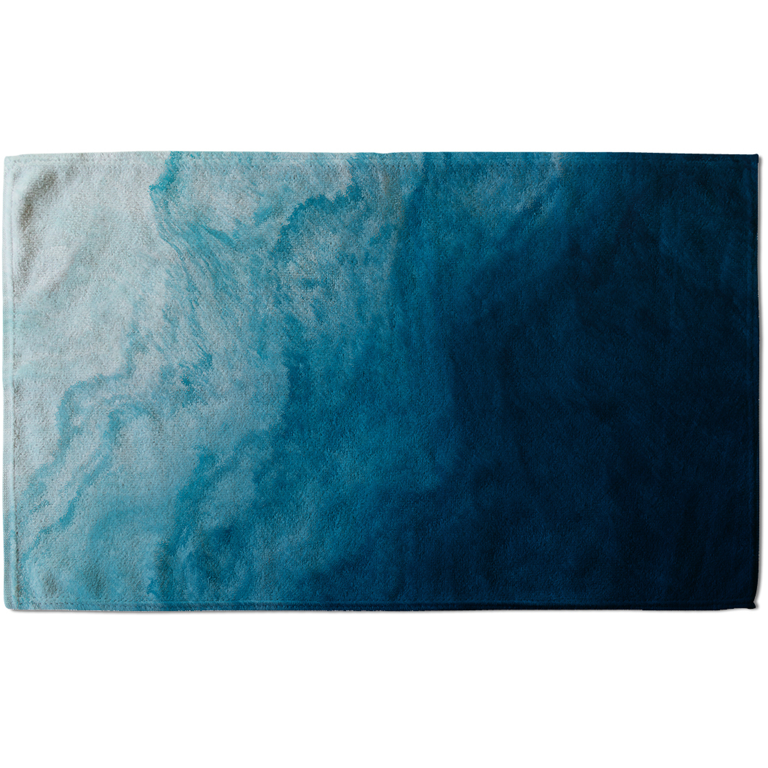 Abstract Blue Liquid Fluid Bath Towel - Blue