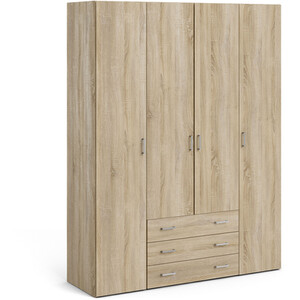 Space 4-Door 3-Drawer Wardrobe