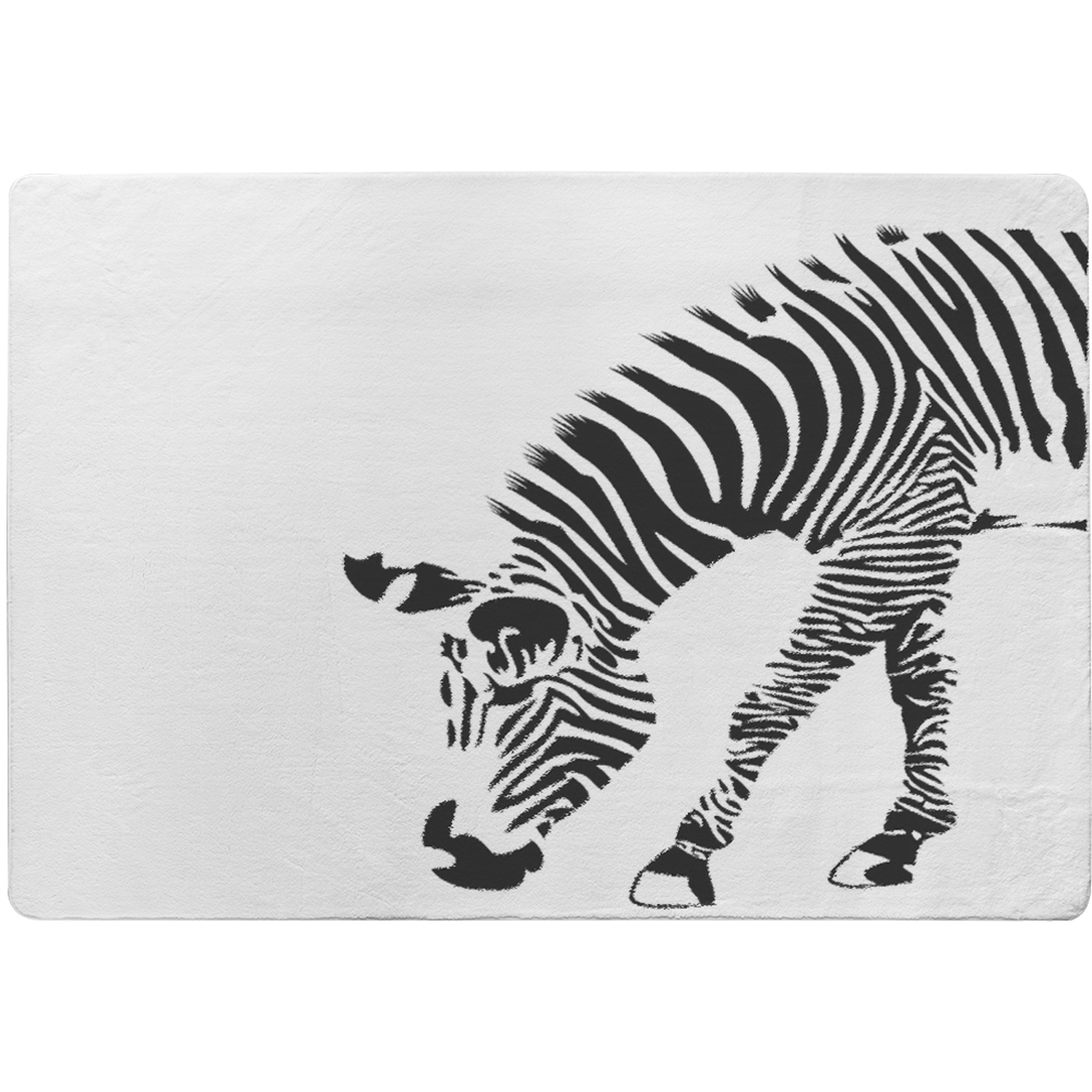 Zebra Designer Rug - White / 150cm thumbnail