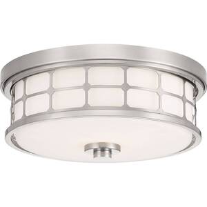 Guardian 2 Light Flush Mount - Brushed Nickel Finish, E27