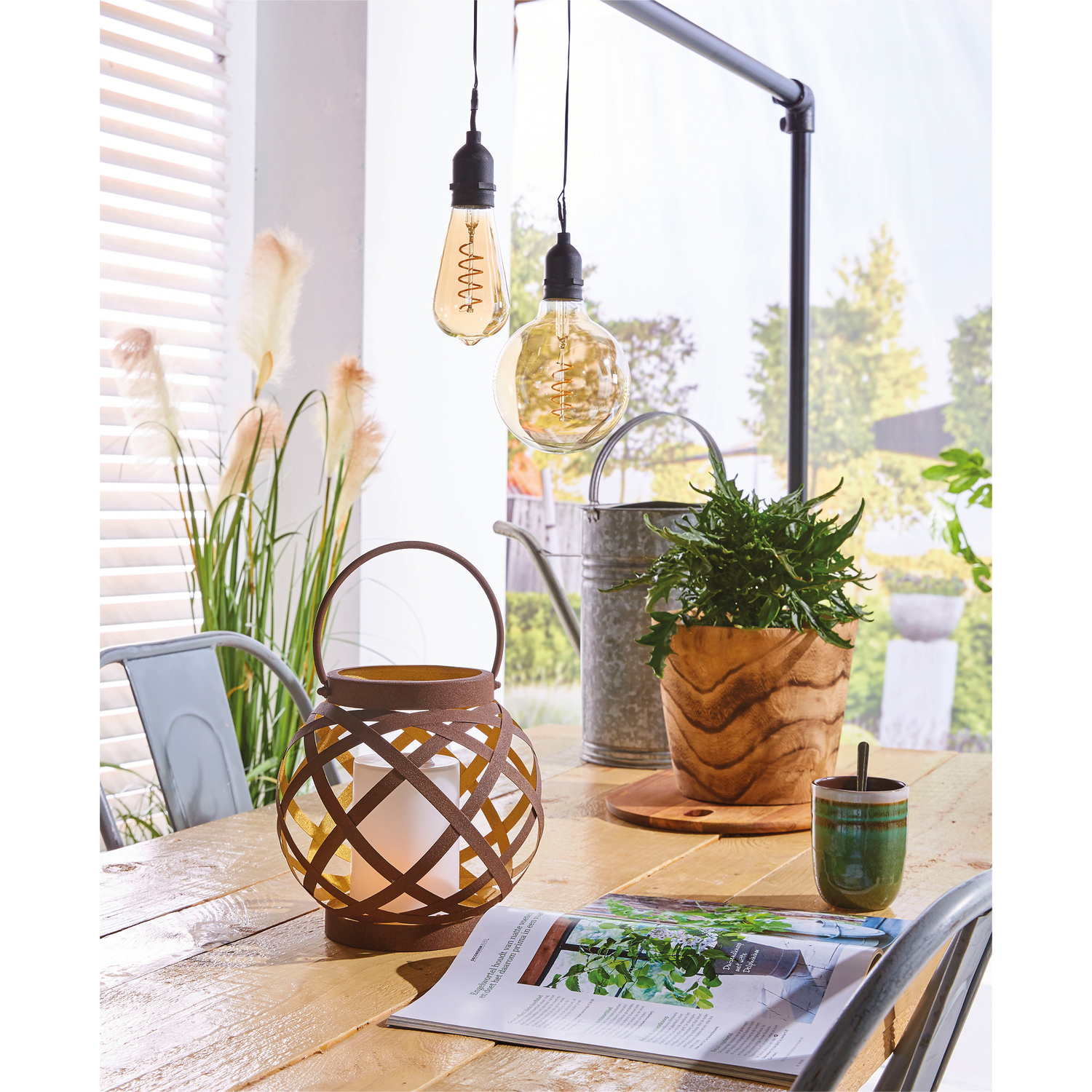 Lux Rattan Table Luxform Solar Mtl Rattan Effect Table Ltn Pk Of 2 27152