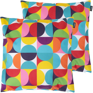 Circular Geometric Outdoor Cushion (Set of 2)
