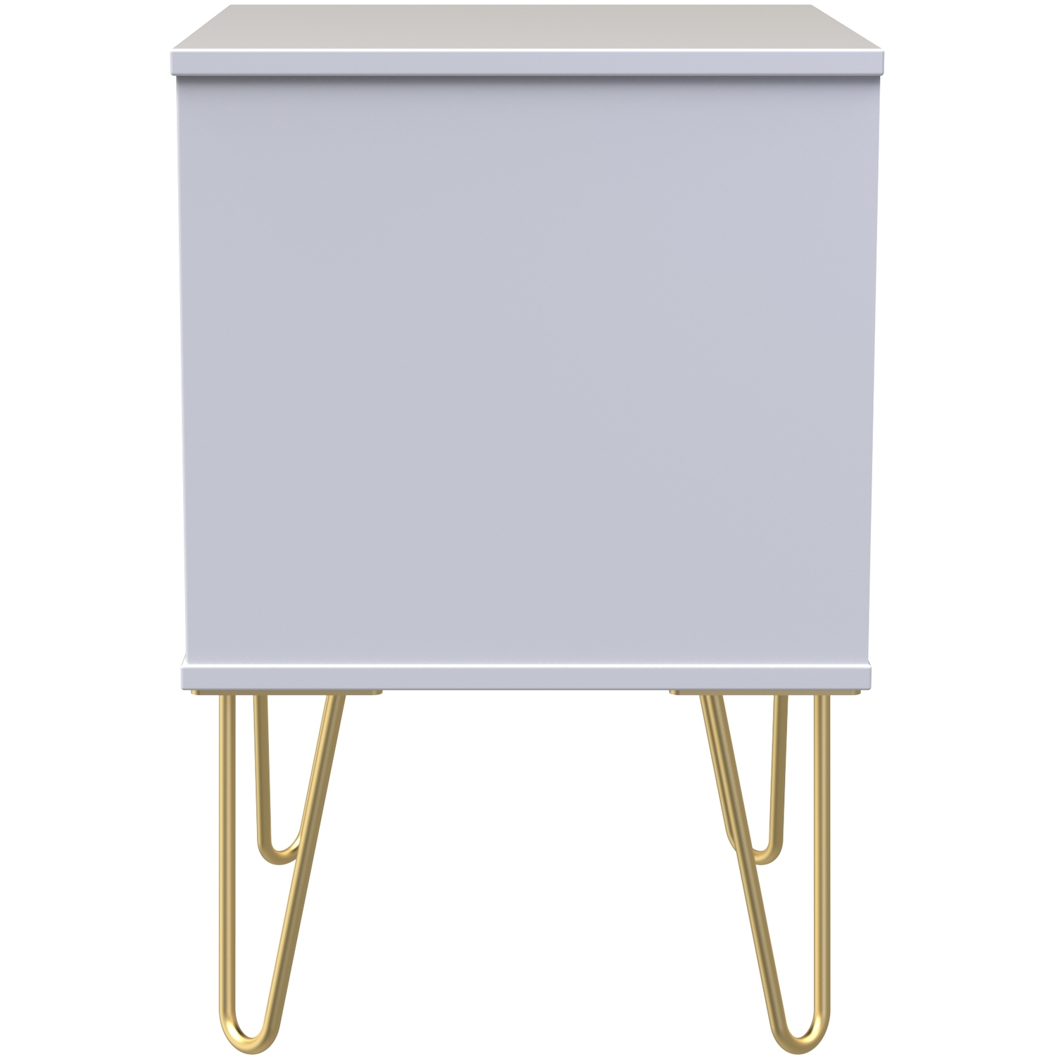 Cube Ready Assembled 2 Drawer Bedside Cabinet - White Matt