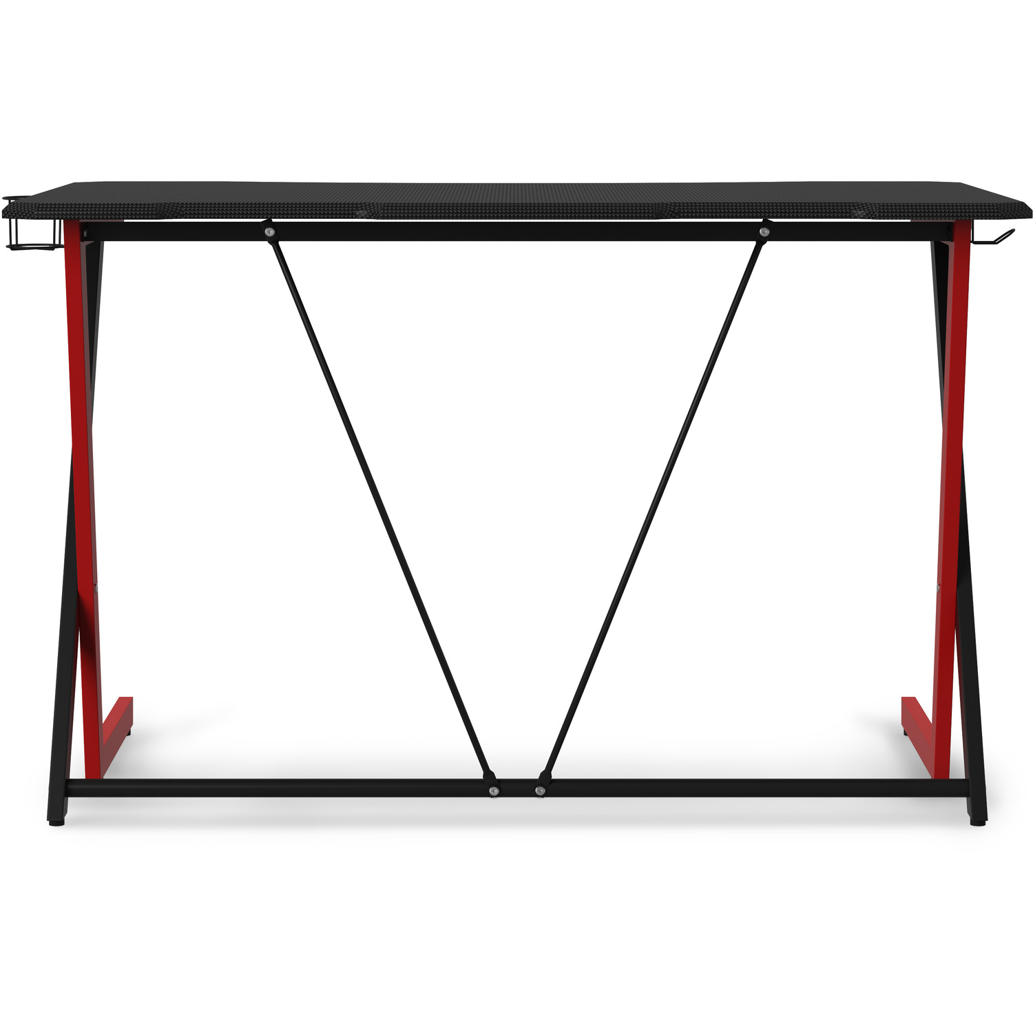 Alphason Phantom Gaming Desk - Black Red