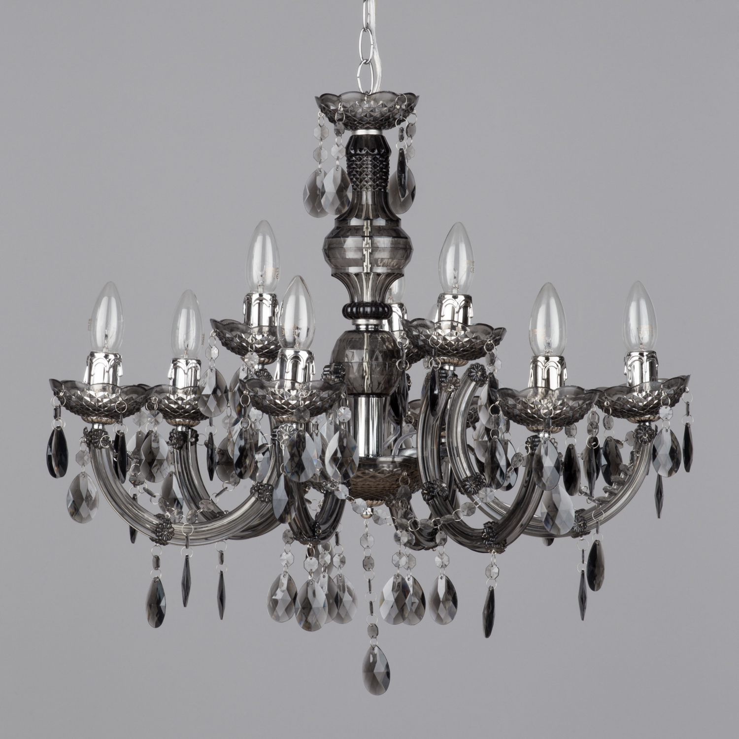 Marie Therese 9 Light Chandelier With Leds - Smoke