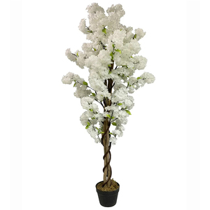 Artificial White Cherry Blossom Tree 5ft
