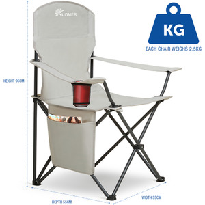 Extra-Wide Folding Camping Chair