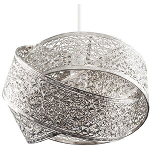 Hacienda Brushed Chrome Ceiling Pendant Shade