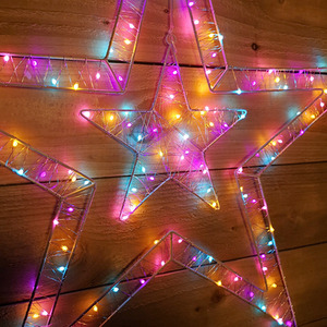Light Up Double Star Christmas Decoration