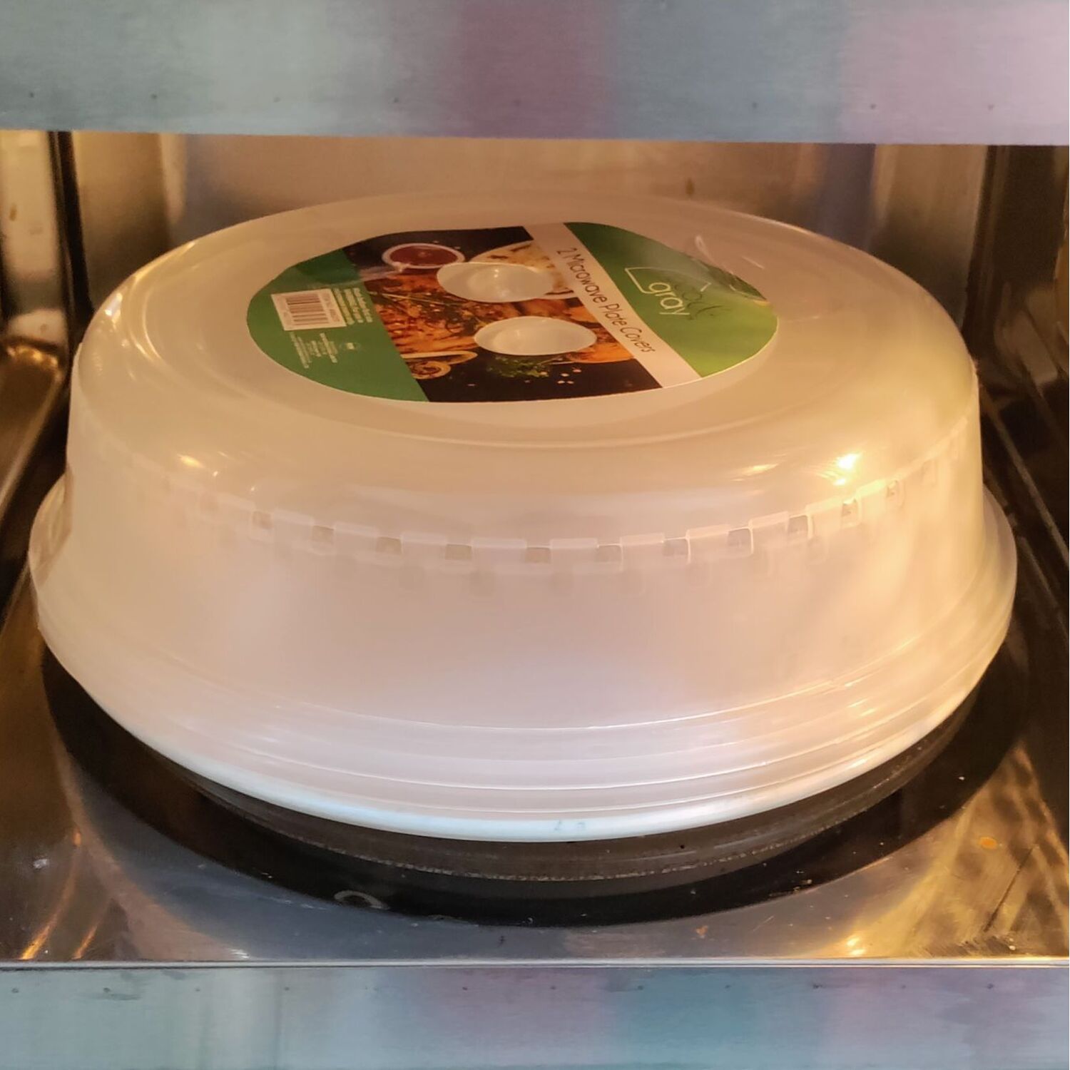 thumbnail image 2 of Kitchen FX Set Of 4 Clear Microwave Plate Covers - Splatter Lids (6.5" To 10.25") 2 of 6
