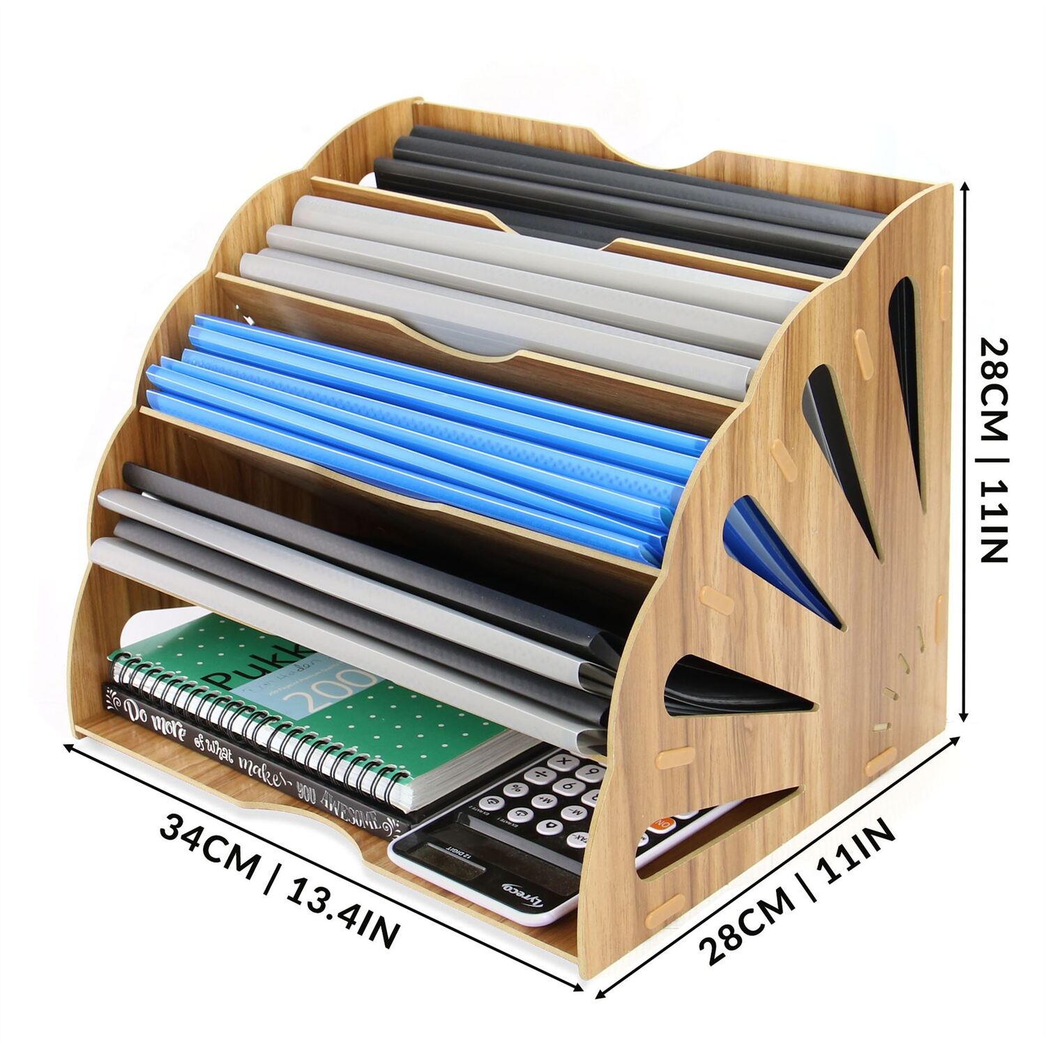 Picture of Wooden Fan Desk Organiser