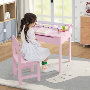 Kids Desk and Chair Set with Paper Roll